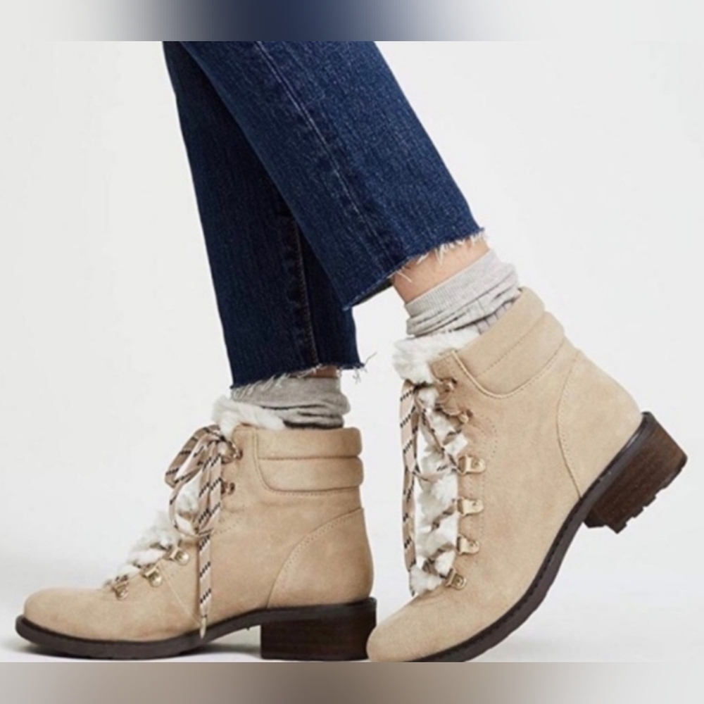 Sam Edelman Darrah 2‎ Hiker Ankle Beige Boots Szie 8